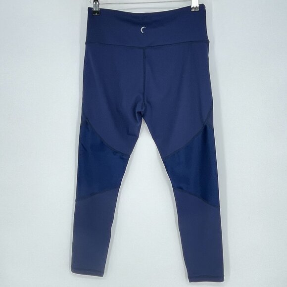 ZYIA Active Navy Shimmer Soft n Snug 7/8 Leggings 24 High Rise Sculpt Yoga Gym - Picture 2 of 7